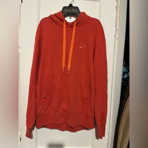 Blood orange small Nike hoodie in mens with flaws
